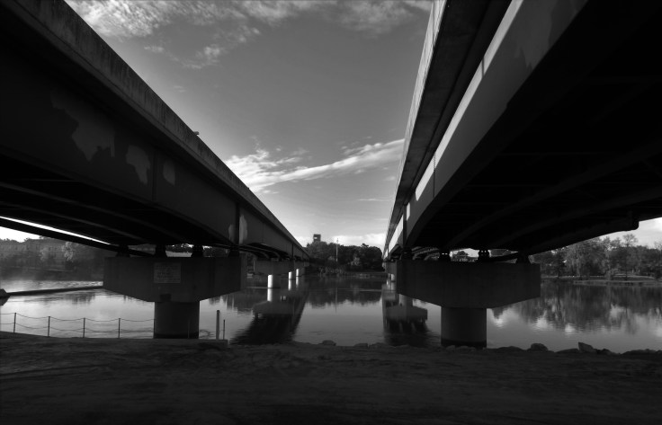 kaw river under gridge art